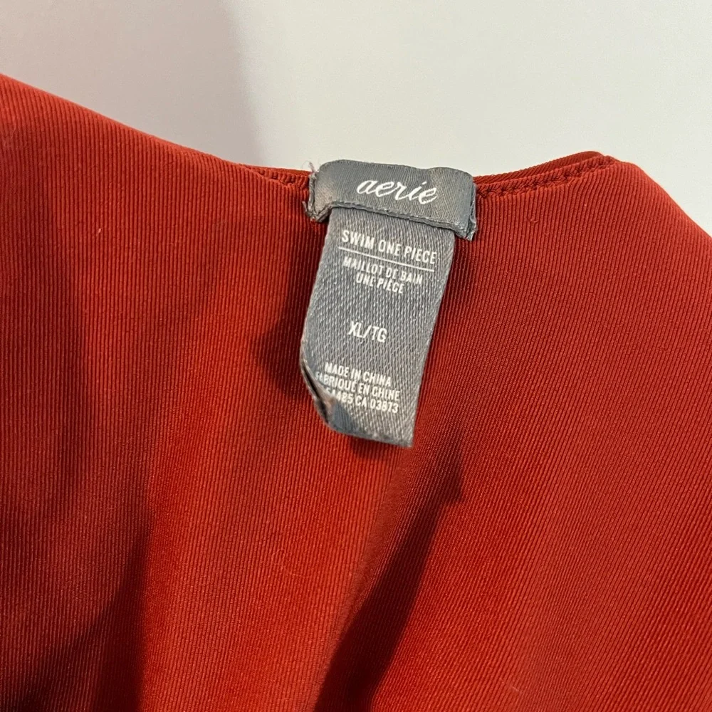 Burnt Orange Scoop Back Aerie One Piece - Picture 7 of 7